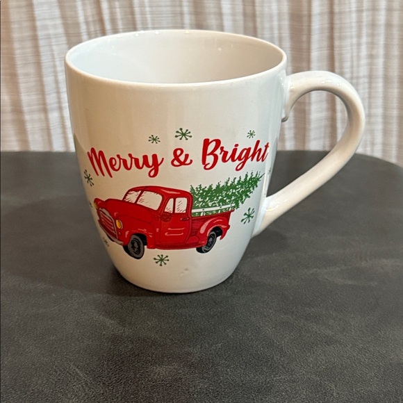 Merry & Bright Red truck Christmas mug - Picture 1 of 4